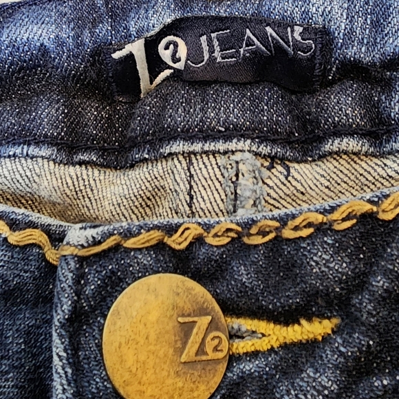 ZCO Womens Bootcut Jeans Thick Stitched Back Pocket Mid Rise Distressed Bohemian - Picture 7 of 13